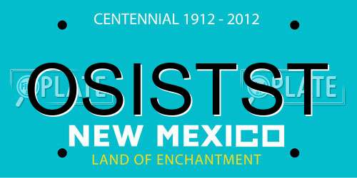OSISTST New Mexico License Plate