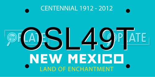 OSL49T New Mexico License Plate