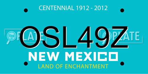 OSL49Z New Mexico License Plate