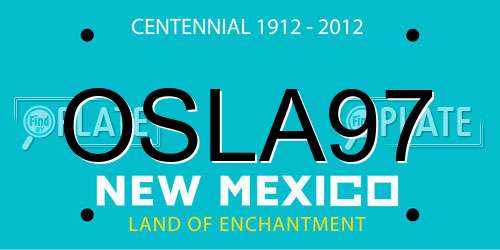 OSLA97 New Mexico License Plate