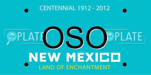 OSO New Mexico License Plate