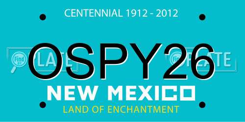 OSPY26 New Mexico License Plate
