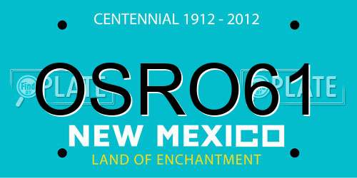 OSRO61 New Mexico License Plate