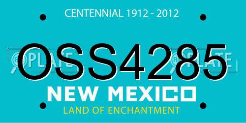 OSS4285 New Mexico License Plate