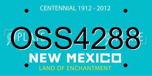 OSS4288 New Mexico License Plate