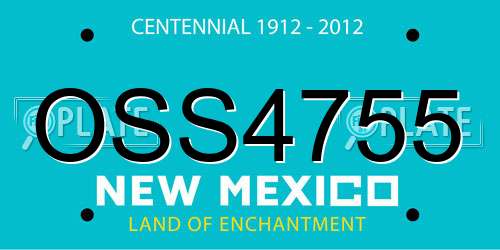 OSS4755 New Mexico License Plate