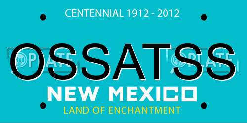 OSSATSS New Mexico License Plate