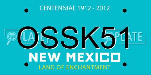 OSSK51 New Mexico License Plate
