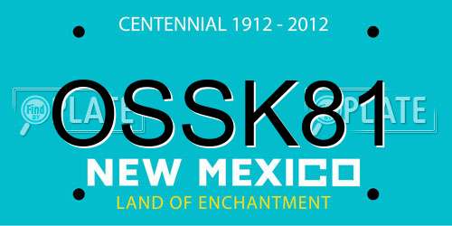 OSSK81 New Mexico License Plate