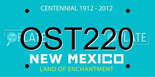 OST220 New Mexico License Plate