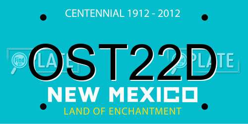 OST22D New Mexico License Plate