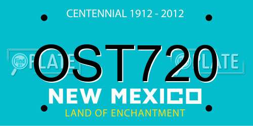 OST720 New Mexico License Plate