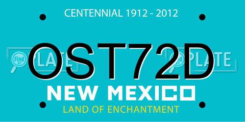 OST72D New Mexico License Plate