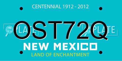 OST72Q New Mexico License Plate