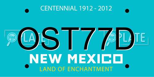 OST77D New Mexico License Plate