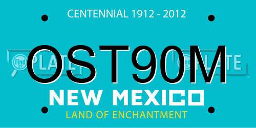 OST90M New Mexico License Plate