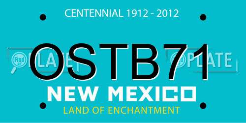 OSTB71 New Mexico License Plate
