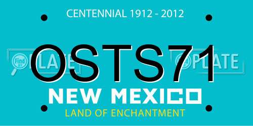 OSTS71 New Mexico License Plate