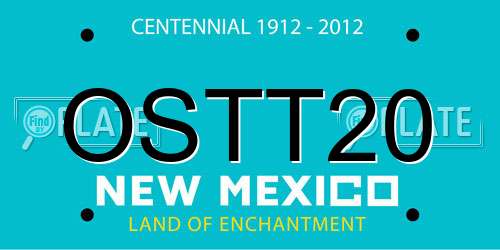 OSTT20 New Mexico License Plate