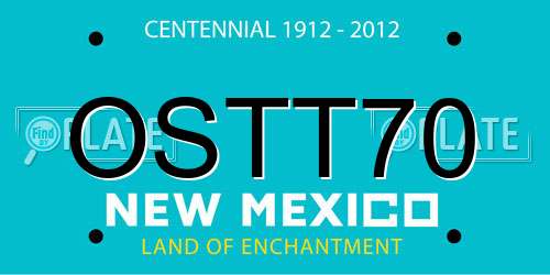 OSTT70 New Mexico License Plate