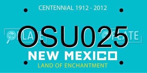 OSU025 New Mexico License Plate