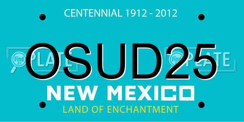 OSUD25 New Mexico License Plate