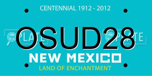OSUD28 New Mexico License Plate