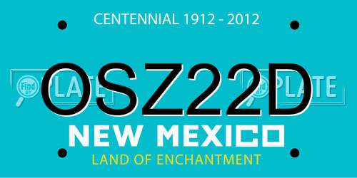 OSZ22D New Mexico License Plate