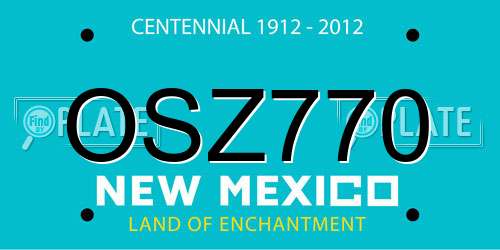 OSZ770 New Mexico License Plate