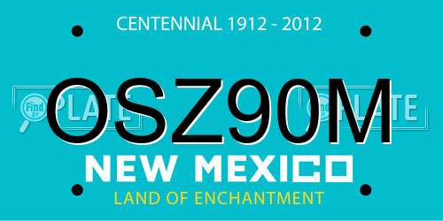 OSZ90M New Mexico License Plate