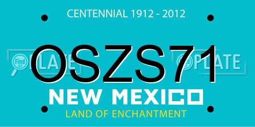 OSZS71 New Mexico License Plate