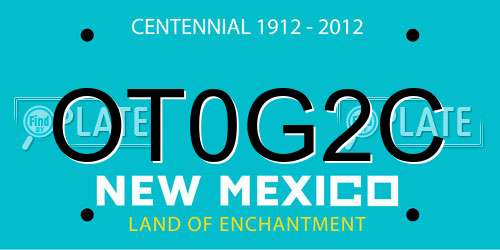 OT0G2C New Mexico License Plate