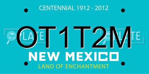 OT1T2M New Mexico License Plate