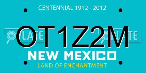 OT1Z2M New Mexico License Plate