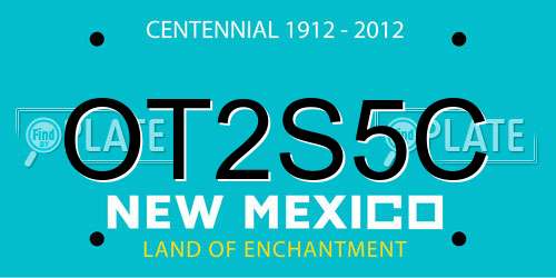 OT2S5C New Mexico License Plate
