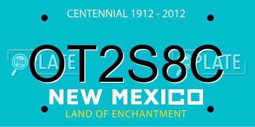 OT2S8C New Mexico License Plate