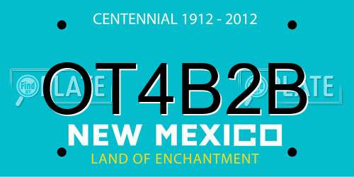 OT4B2B New Mexico License Plate