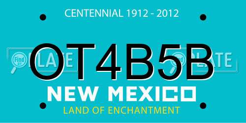 OT4B5B New Mexico License Plate
