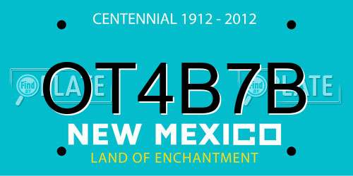OT4B7B New Mexico License Plate