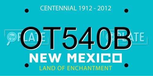 OT540B New Mexico License Plate