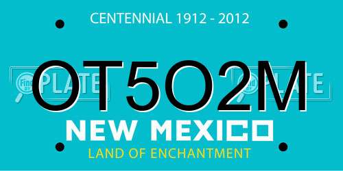 OT5O2M New Mexico License Plate