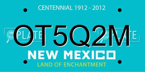 OT5Q2M New Mexico License Plate
