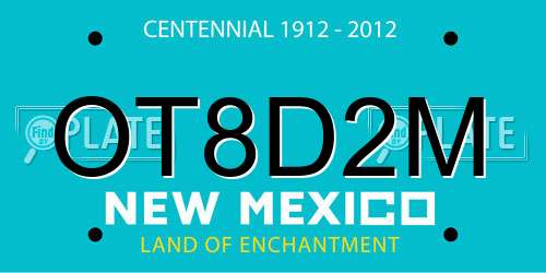 OT8D2M New Mexico License Plate