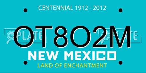 OT8O2M New Mexico License Plate
