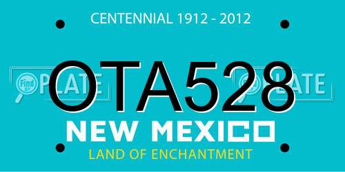OTA528 New Mexico License Plate