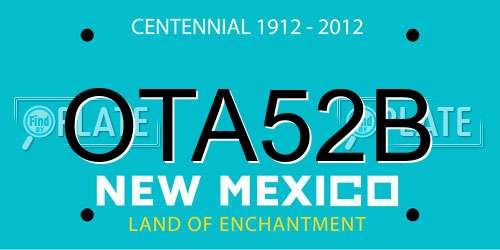 OTA52B New Mexico License Plate