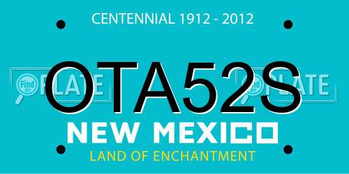 OTA52S New Mexico License Plate