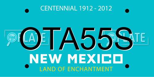 OTA55S New Mexico License Plate
