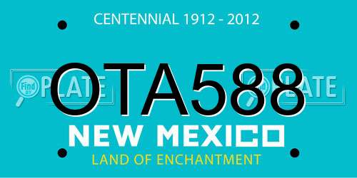 OTA588 New Mexico License Plate
