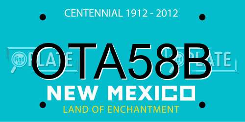 OTA58B New Mexico License Plate